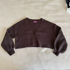 Edikted Chocolate Knit Cardigan